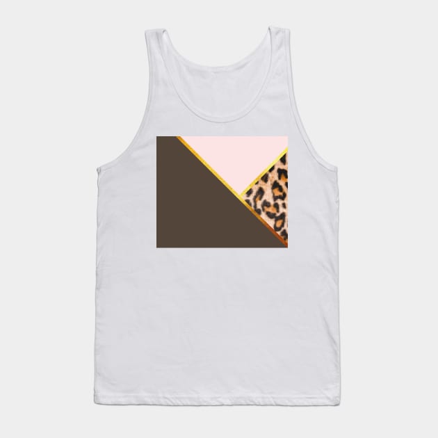 Abstract leopard print, color blocking Tank Top by ColorsHappiness